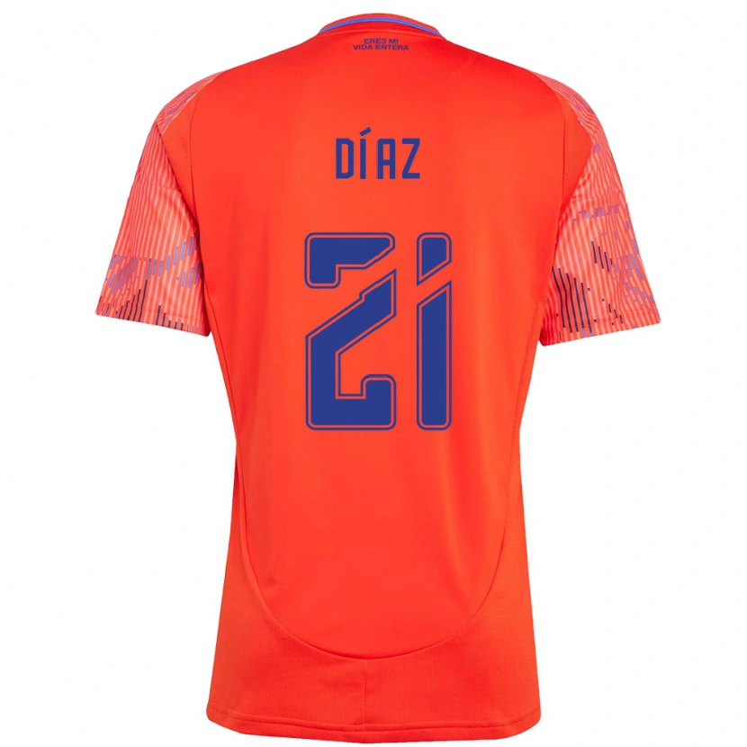 Danxenレディースマルセロ・ディアス#21オレンジ レッドアウェイシャツ2025/26ジャージーユニフォーム