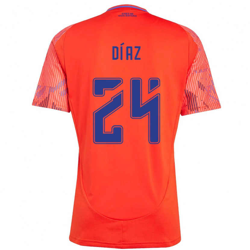 Danxenレディースアントニオ・ディアス#24オレンジ レッドアウェイシャツ2025/26ジャージーユニフォーム