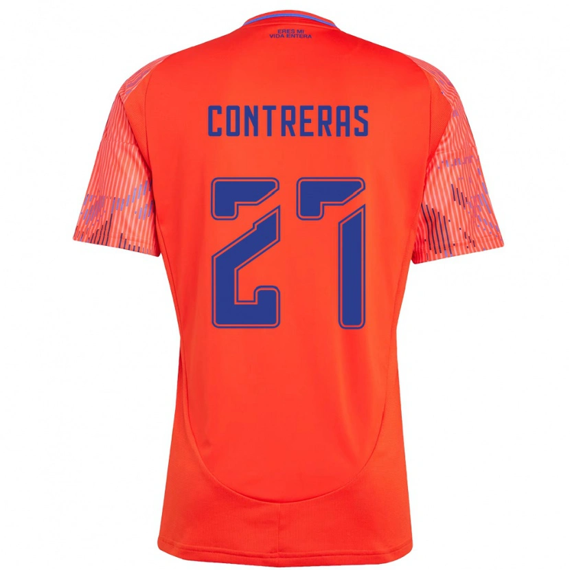 DanxenレディースRodrigo Contreras#27オレンジ レッドアウェイシャツ2025/26ジャージーユニフォーム