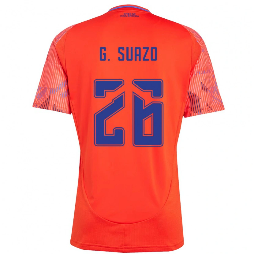 DanxenレディースGrettel Suazo#26オレンジ レッドアウェイシャツ2025/26ジャージーユニフォーム