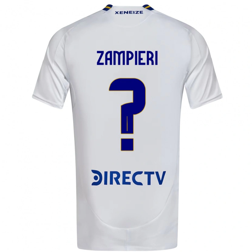 DanxenレディースSantiago Zampieri#0ホワイト ブルーアウェイシャツ2025/26ジャージーユニフォーム