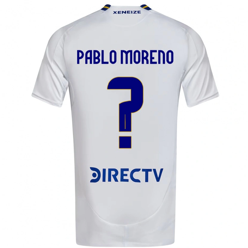 DanxenレディースJuan Pablo Moreno#0ホワイト ブルーアウェイシャツ2025/26ジャージーユニフォーム