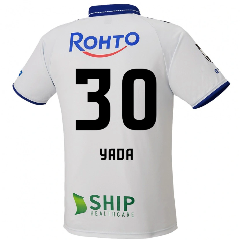 DanxenレディースYukito Yada#30ホワイト ブルー ブラックアウェイシャツ2025/26ジャージーユニフォーム