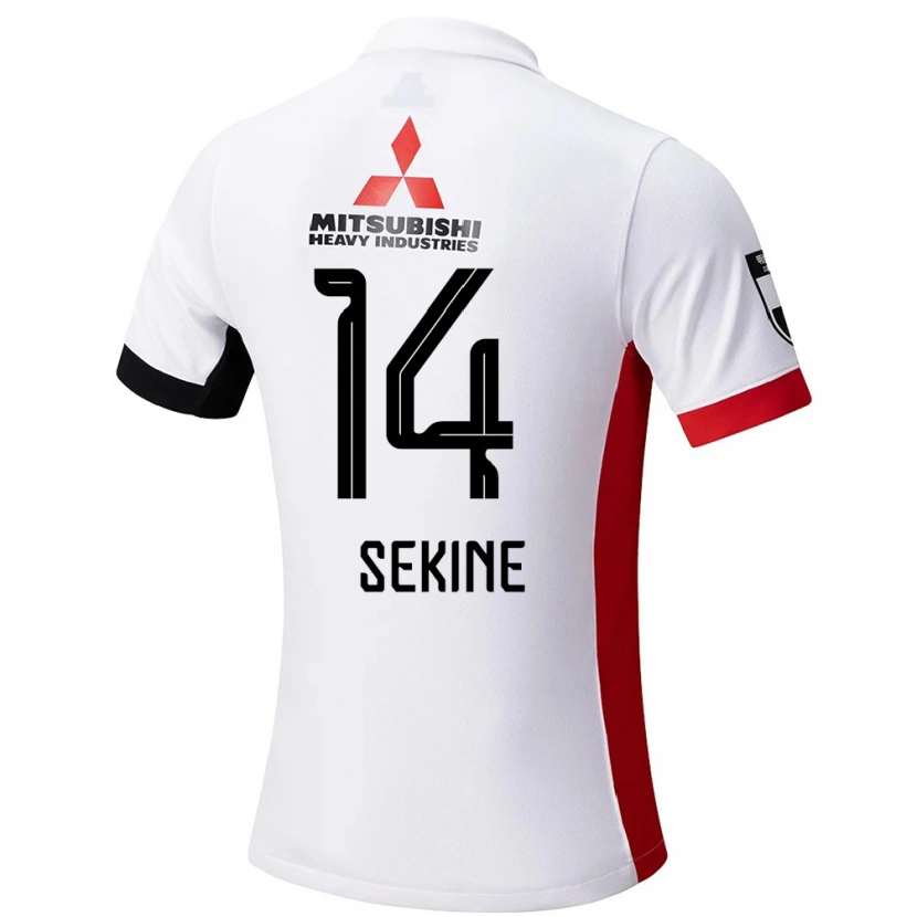Danxenレディース関根 貴大#14ホワイト ブラックアウェイシャツ2025/26ジャージーユニフォーム