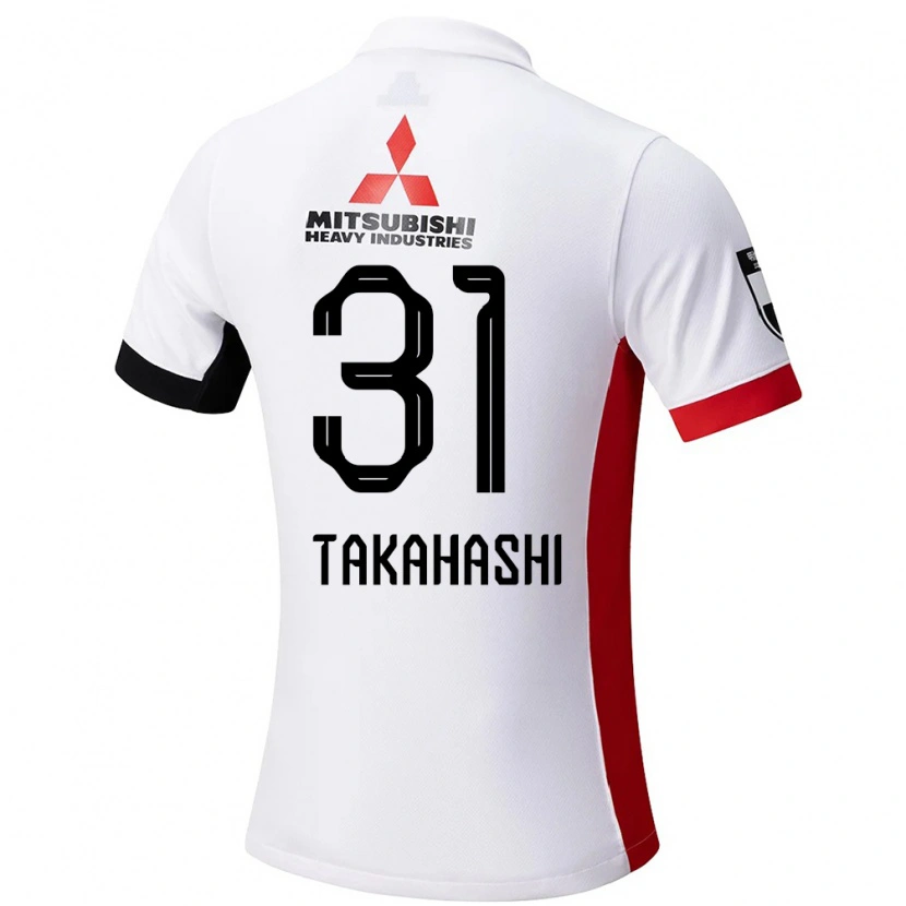 DanxenレディースAtsuro Takahashi#31ホワイト ブラックアウェイシャツ2025/26ジャージーユニフォーム