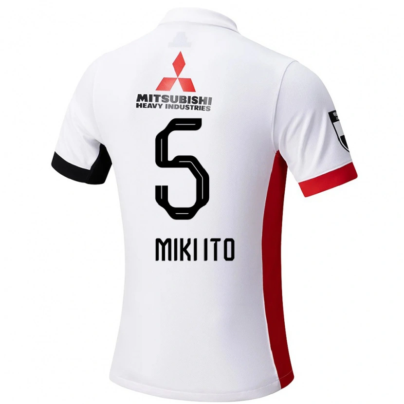 DanxenレディースMiki Ito#5ホワイト ブラックアウェイシャツ2025/26ジャージーユニフォーム