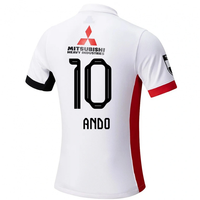 Danxenレディース安藤 梢#10ホワイト ブラックアウェイシャツ2025/26ジャージーユニフォーム