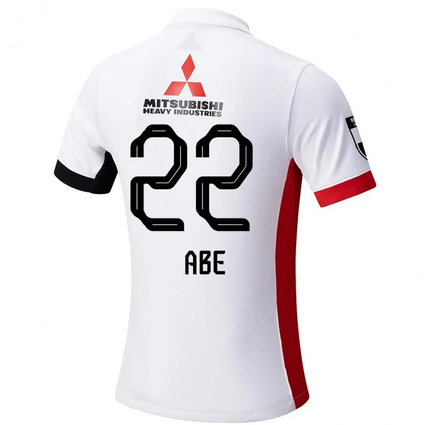 Danxenレディース阿部 勇樹#22ホワイト ブラックアウェイシャツ2025/26ジャージーユニフォーム