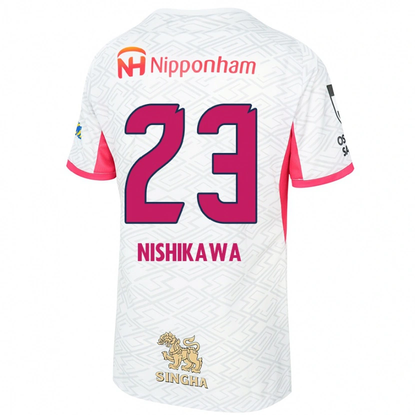 DanxenレディースHiroki Nishikawa#23ホワイト サクラピンクアウェイシャツ2025/26ジャージーユニフォーム