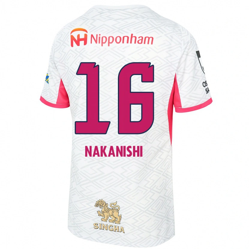 DanxenレディースFuu Nakanishi#16ホワイト サクラピンクアウェイシャツ2025/26ジャージーユニフォーム