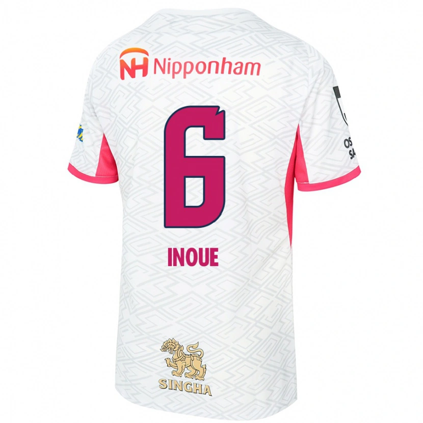DanxenレディースHina Inoue#6ホワイト サクラピンクアウェイシャツ2025/26ジャージーユニフォーム