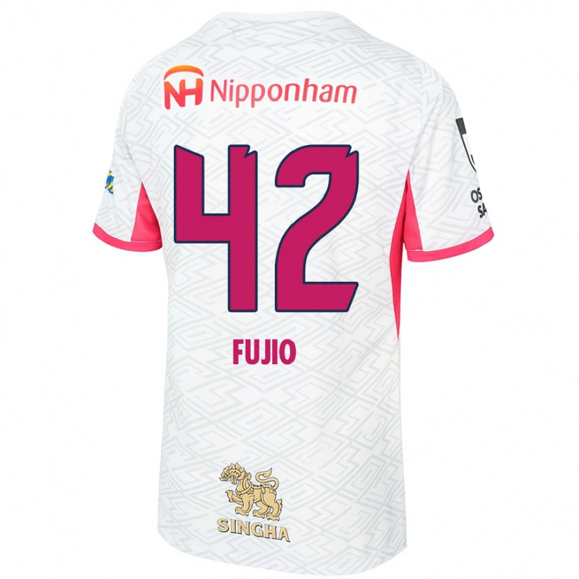 Danxenレディース藤尾翔太#42ホワイト サクラピンクアウェイシャツ2025/26ジャージーユニフォーム