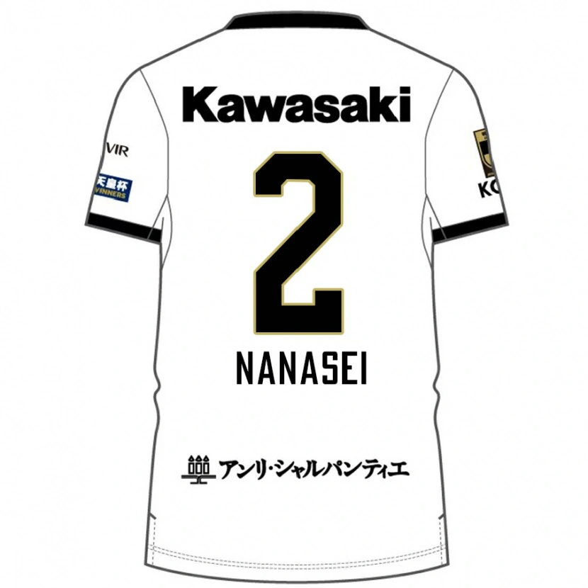 Danxenレディース飯野七聖#2ホワイト ブラックアウェイシャツ2025/26ジャージーユニフォーム