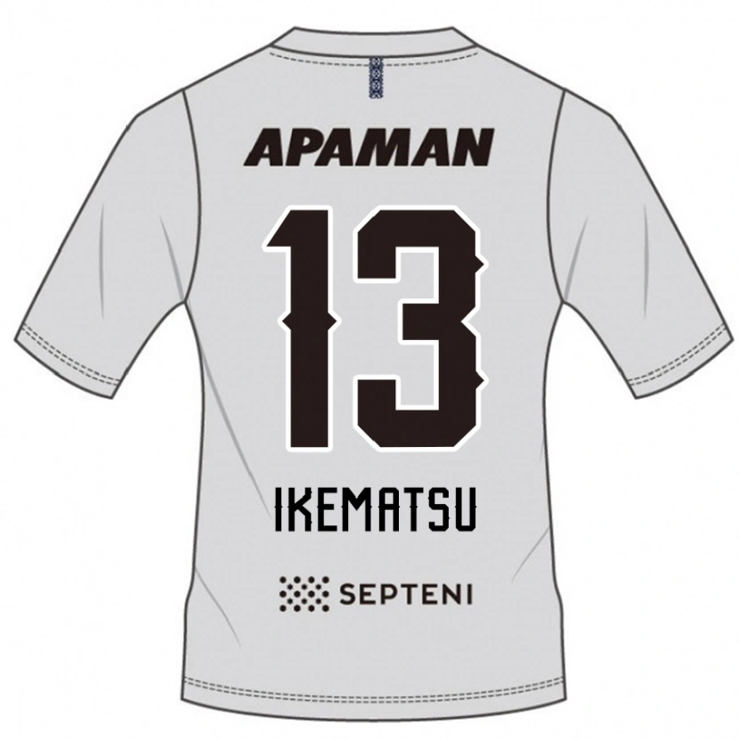 DanxenレディースShumpei Ikematsu#13ライトグレーアウェイシャツ2025/26ジャージーユニフォーム