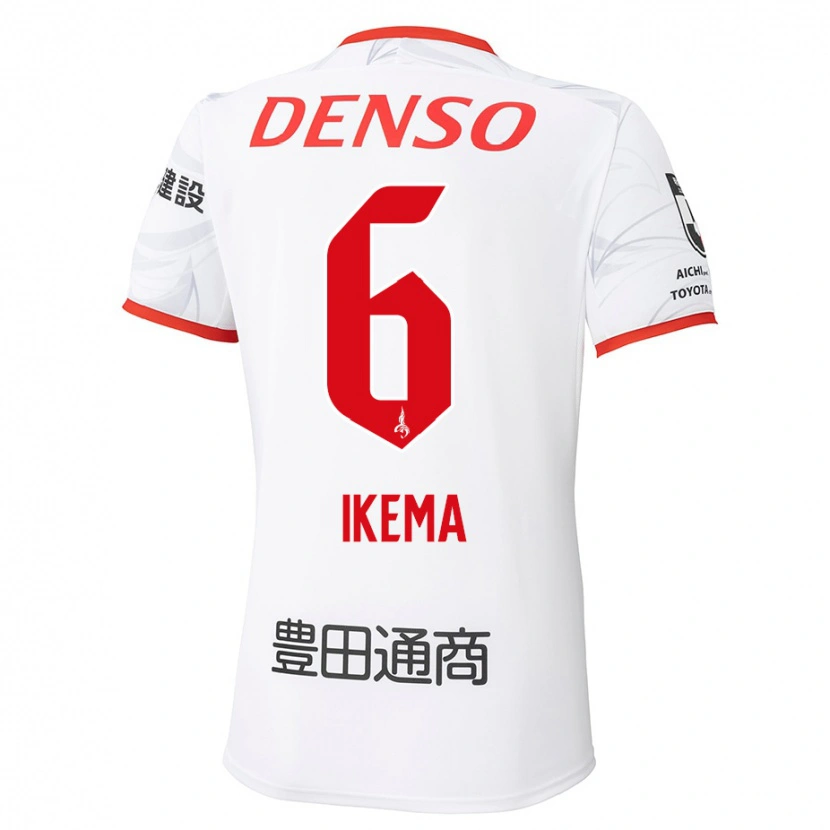 DanxenレディースKano Ikema#6ホワイト レッドアウェイシャツ2025/26ジャージーユニフォーム