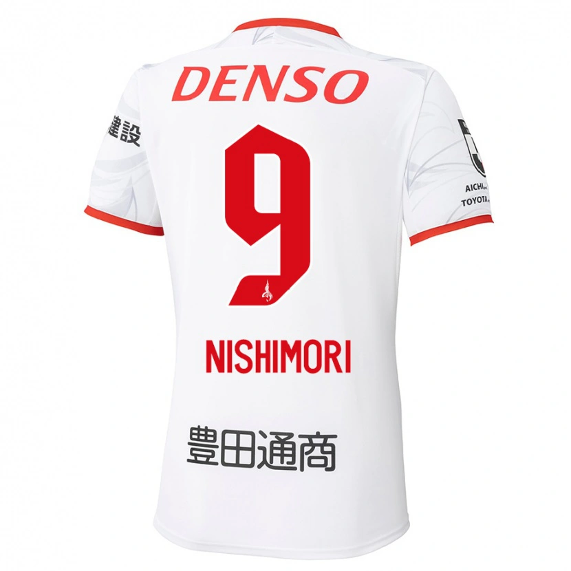 DanxenレディースNaoto Nishimori#9ホワイト レッドアウェイシャツ2025/26ジャージーユニフォーム