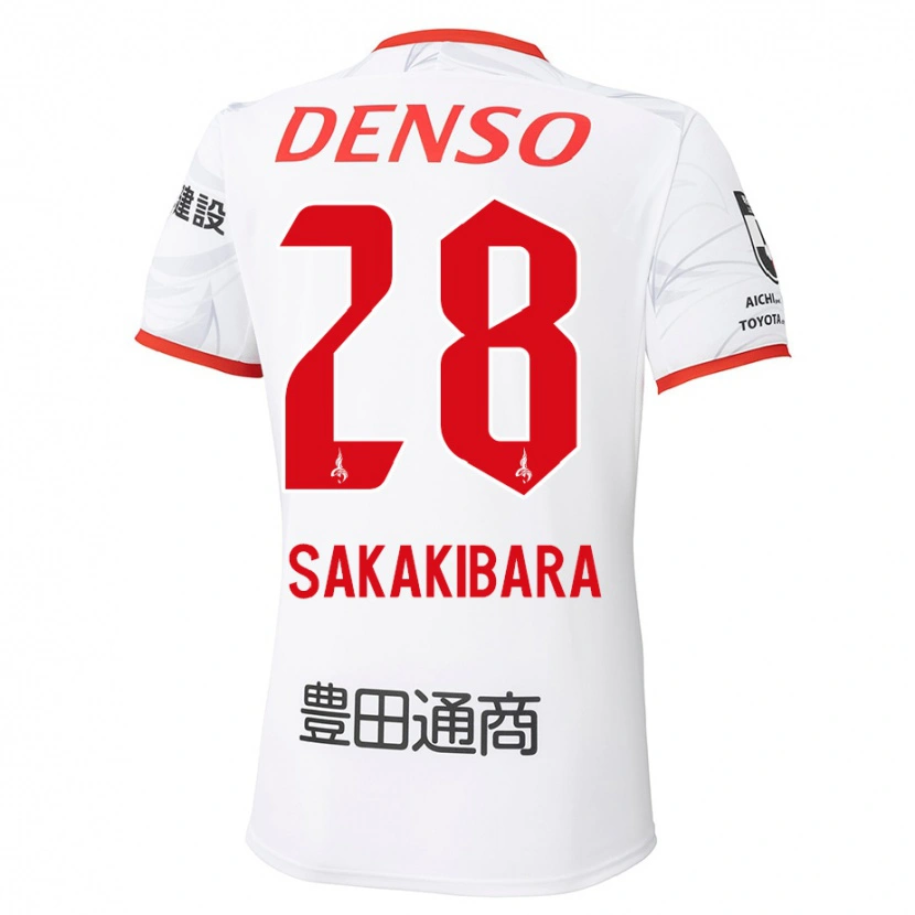 Danxenレディース榊原杏太#28ホワイト レッドアウェイシャツ2025/26ジャージーユニフォーム