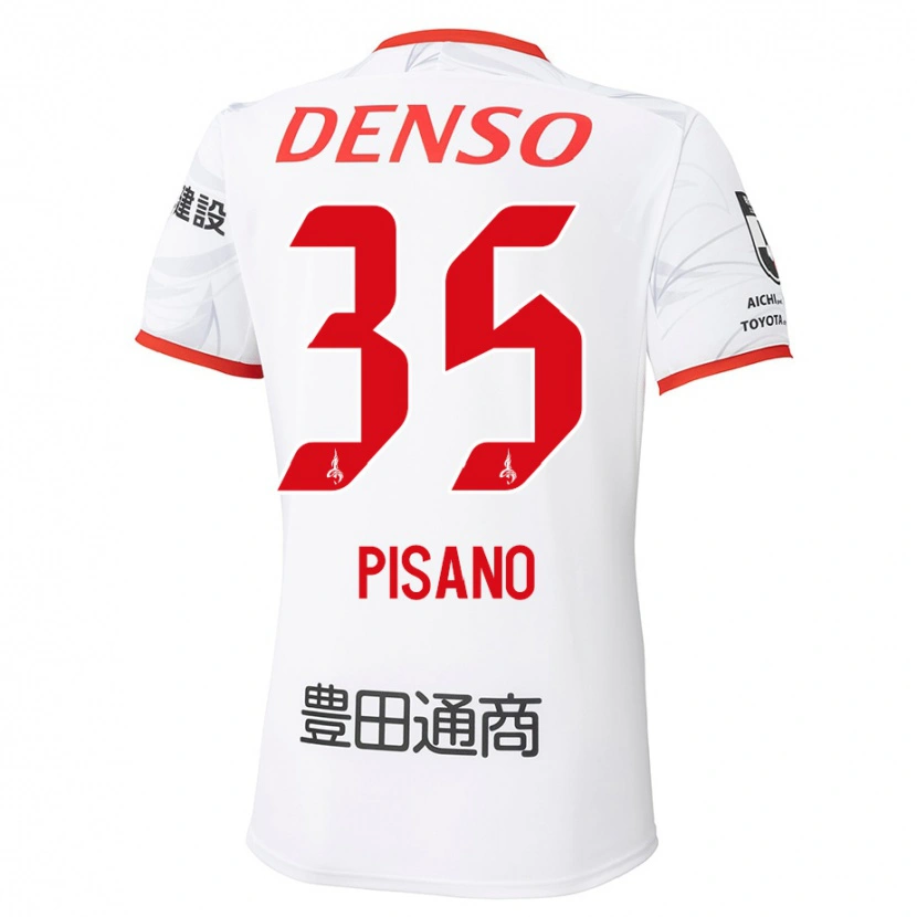 Danxenレディースピサノ・アレックス幸冬堀尾#35ホワイト レッドアウェイシャツ2025/26ジャージーユニフォーム