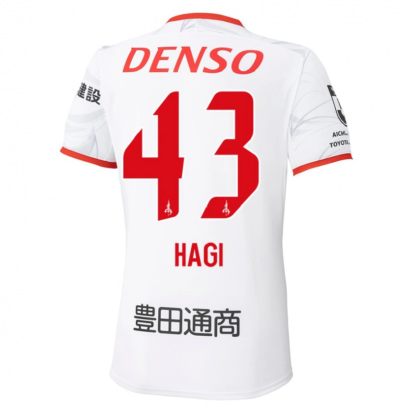 DanxenレディースHiroaki Hagi#43ホワイト レッドアウェイシャツ2025/26ジャージーユニフォーム