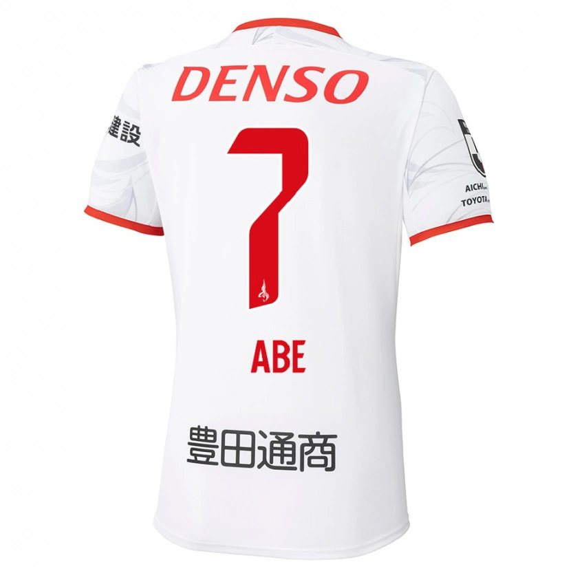 Danxenレディース阿部 浩之#7ホワイト レッドアウェイシャツ2025/26ジャージーユニフォーム