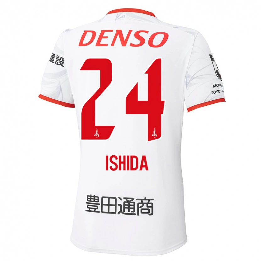 Danxenレディース石田凌太郎#24ホワイト レッドアウェイシャツ2025/26ジャージーユニフォーム