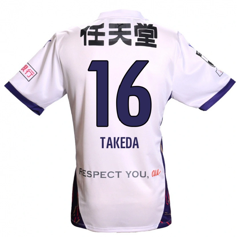 DanxenレディースShohei Takeda#16ホワイト パープル ブラックアウェイシャツ2025/26ジャージーユニフォーム