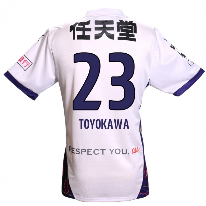 Danxenレディース豊川 雄太#23ホワイト パープル ブラックアウェイシャツ2025/26ジャージーユニフォーム