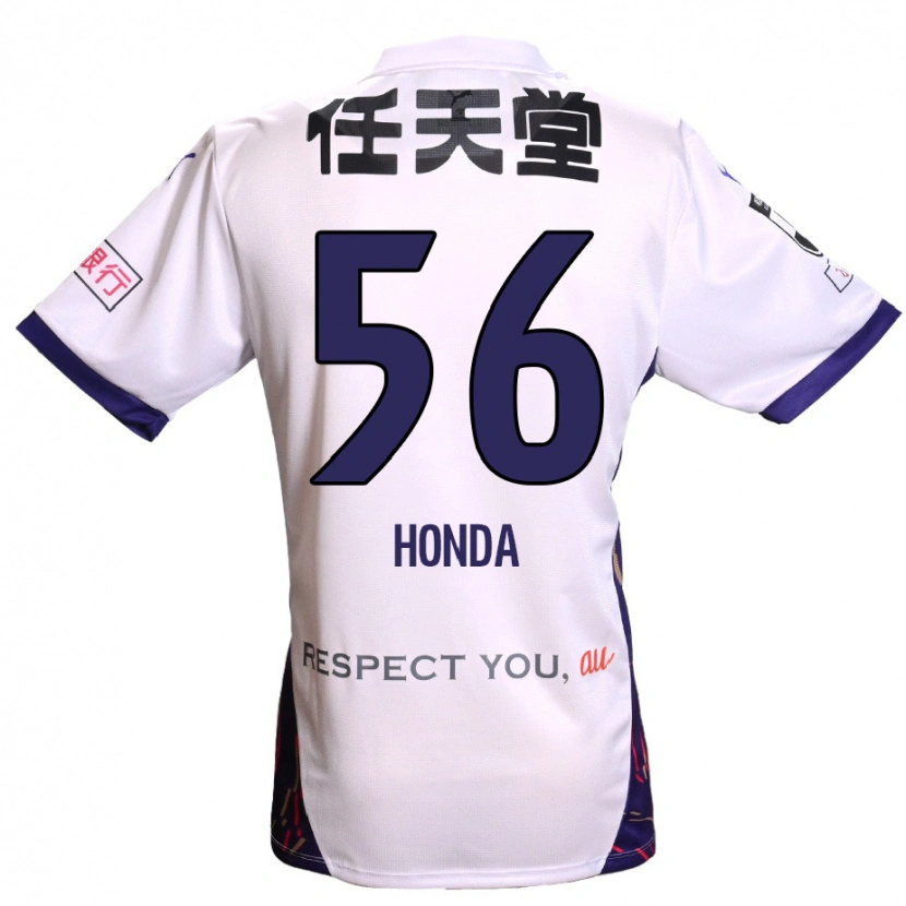 DanxenレディースAtsushi Honda#56ホワイト パープル ブラックアウェイシャツ2025/26ジャージーユニフォーム