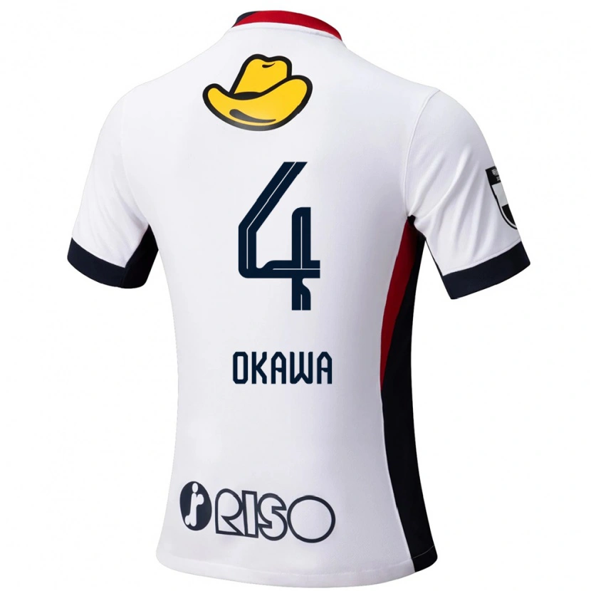 DanxenレディースYugo Okawa#4ホワイト ブラックアウェイシャツ2025/26ジャージーユニフォーム