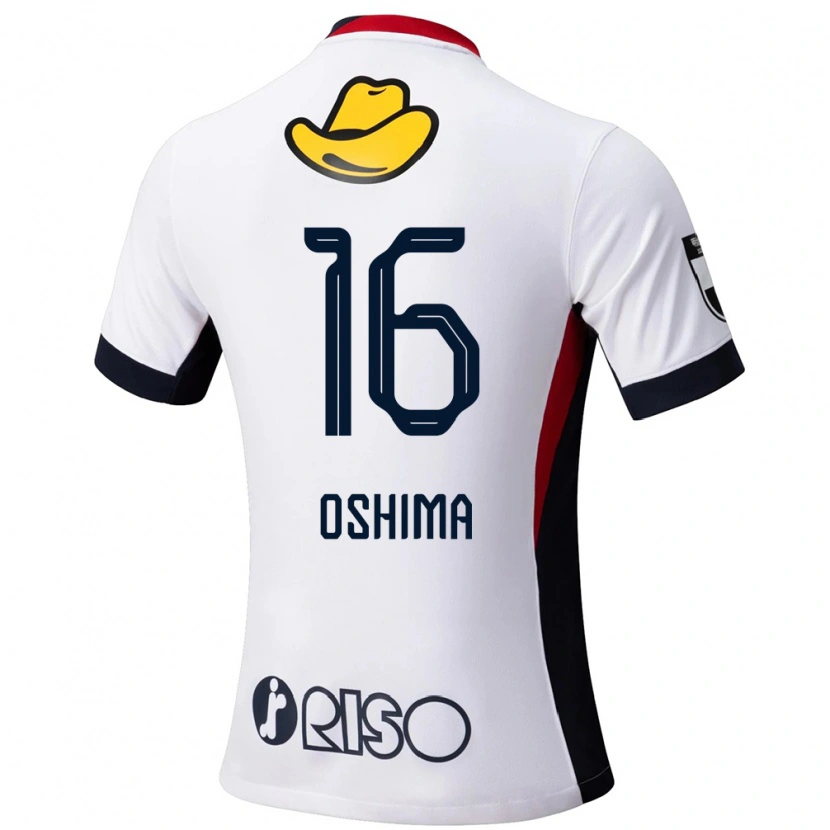 DanxenレディースRyua Oshima#16ホワイト ブラックアウェイシャツ2025/26ジャージーユニフォーム