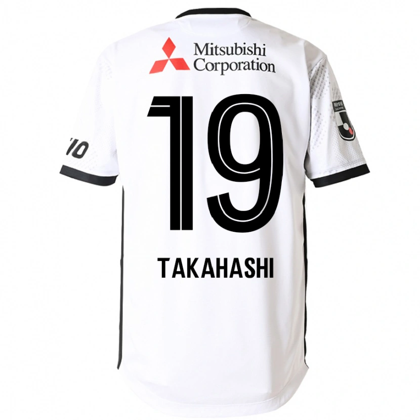 DanxenレディースYuya Takahashi#19ホワイト ブラックアウェイシャツ2025/26ジャージーユニフォーム