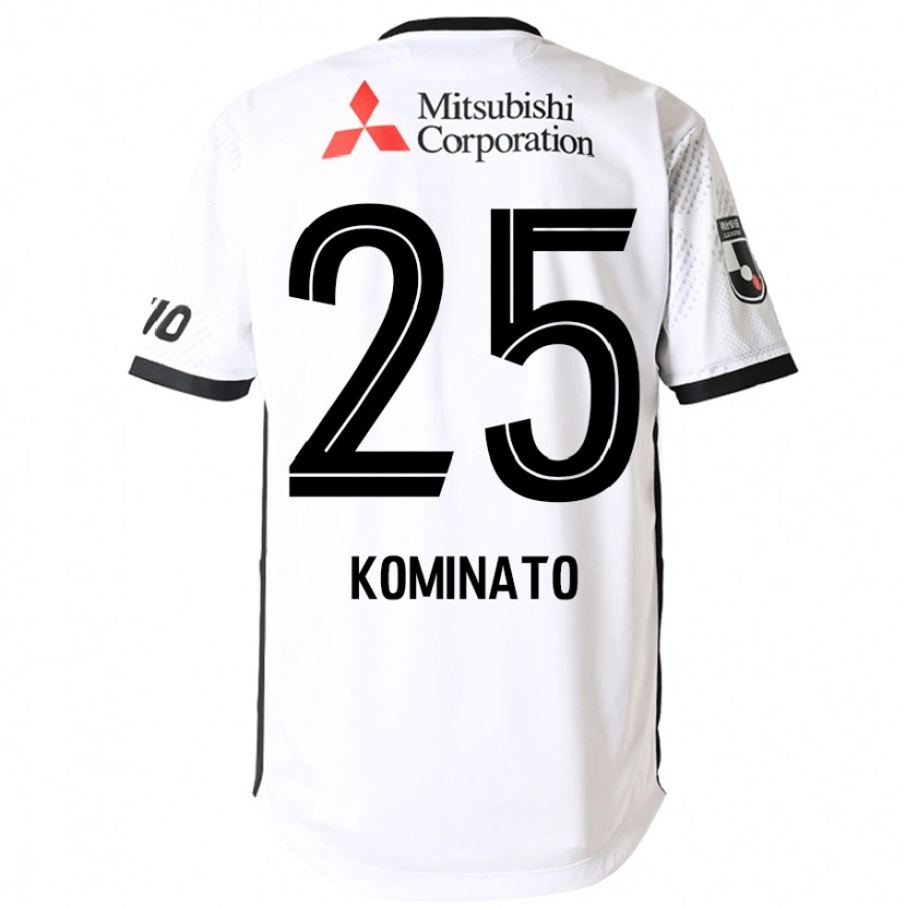 DanxenレディースTsuna Kominato#25ホワイト ブラックアウェイシャツ2025/26ジャージーユニフォーム