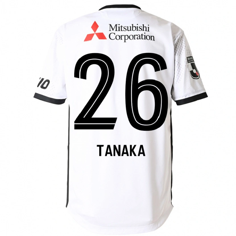 DanxenレディースHaruto Tanaka#26ホワイト ブラックアウェイシャツ2025/26ジャージーユニフォーム
