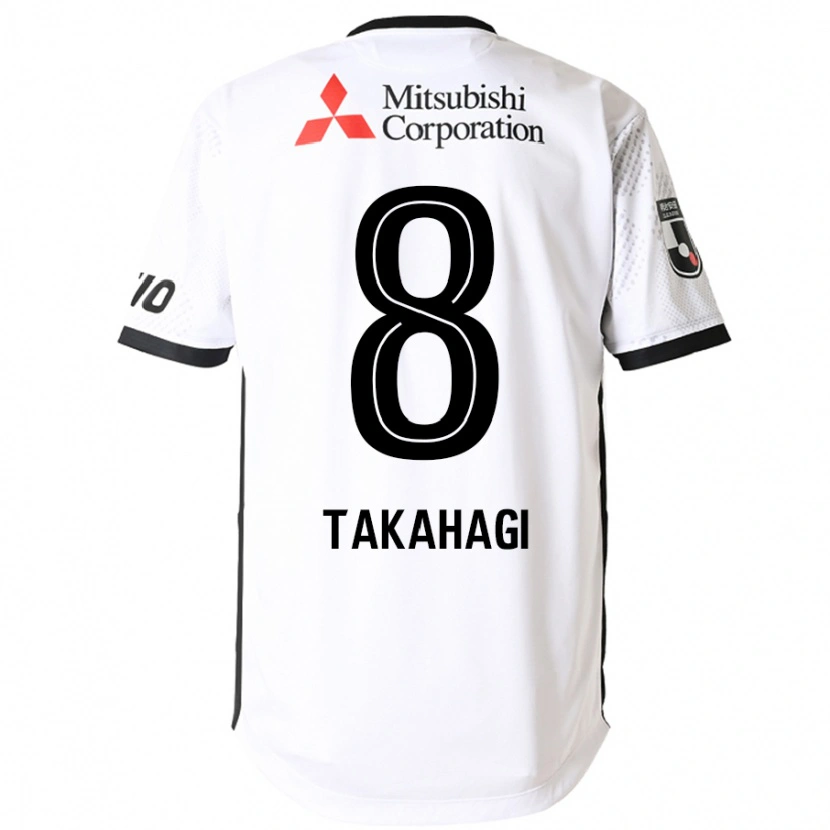 Danxenレディース髙萩 洋次郎#8ホワイト ブラックアウェイシャツ2025/26ジャージーユニフォーム