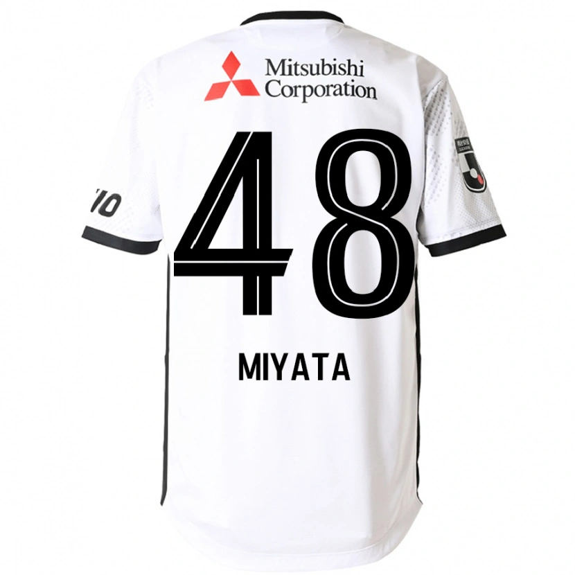 Danxenレディース宮田和純#48ホワイト ブラックアウェイシャツ2025/26ジャージーユニフォーム