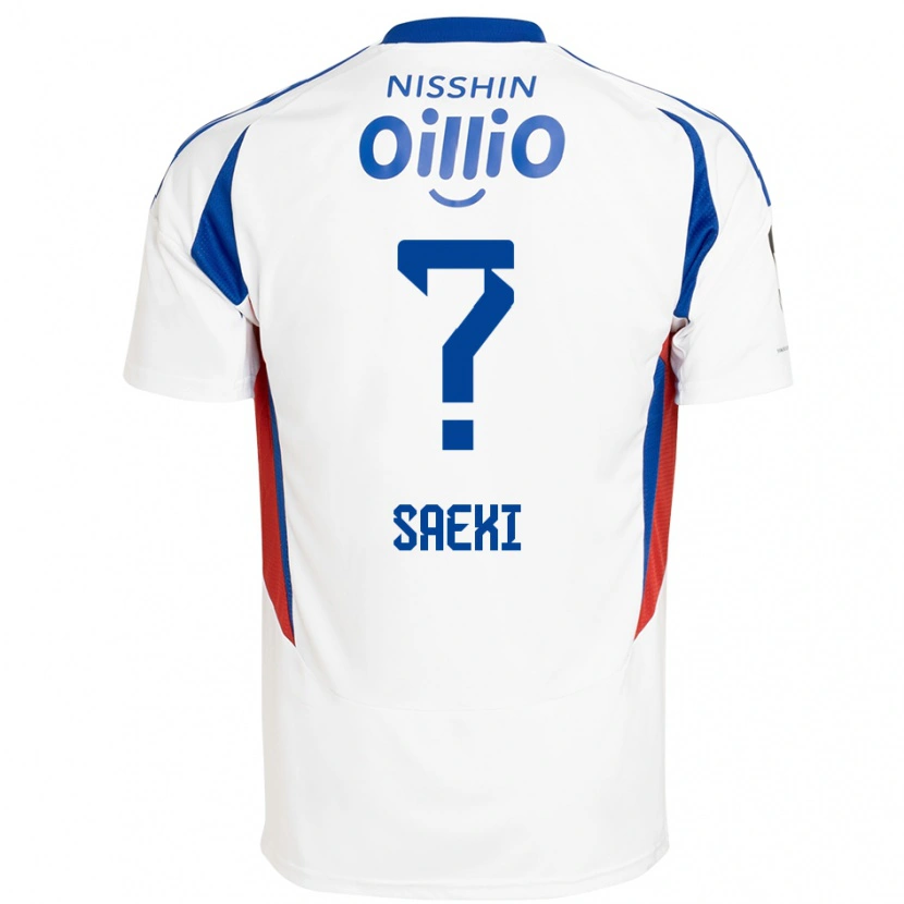 DanxenレディースShunya Saeki#0ホワイト ロイヤルブルーアウェイシャツ2025/26ジャージーユニフォーム