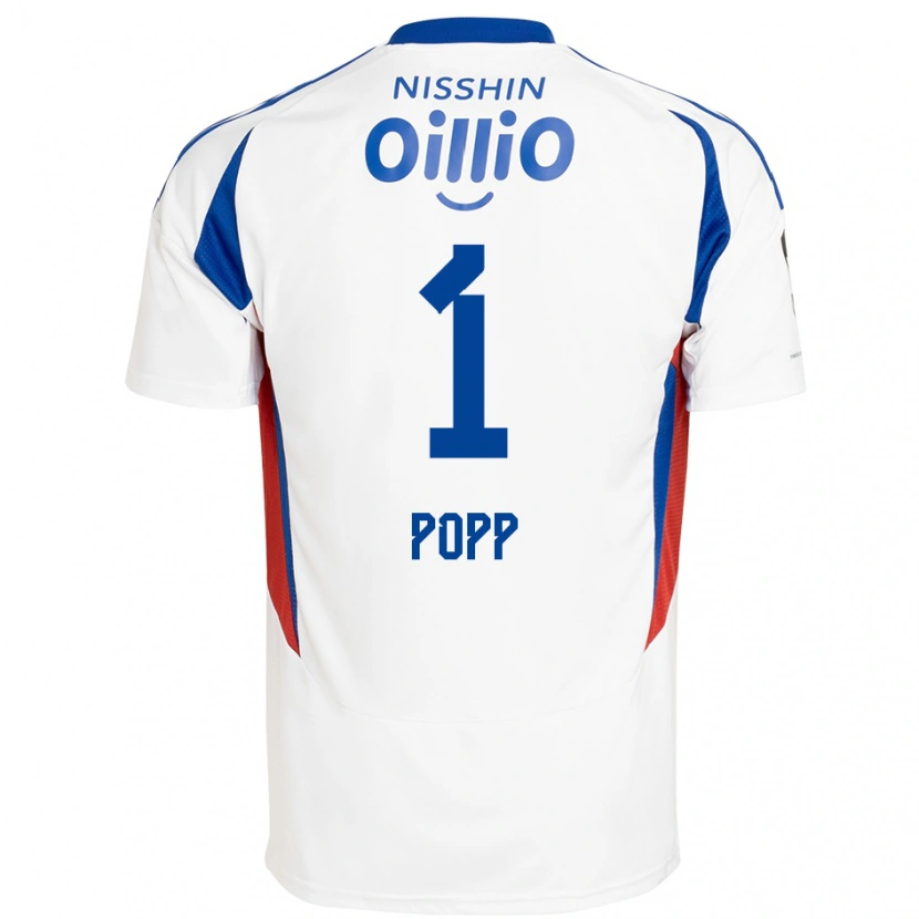 Danxenレディースポープ・ウィリアム#1ホワイト ロイヤルブルーアウェイシャツ2025/26ジャージーユニフォーム