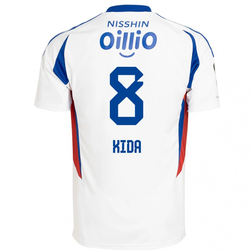 Danxenレディース喜田 拓也#8ホワイト ロイヤルブルーアウェイシャツ2025/26ジャージーユニフォーム