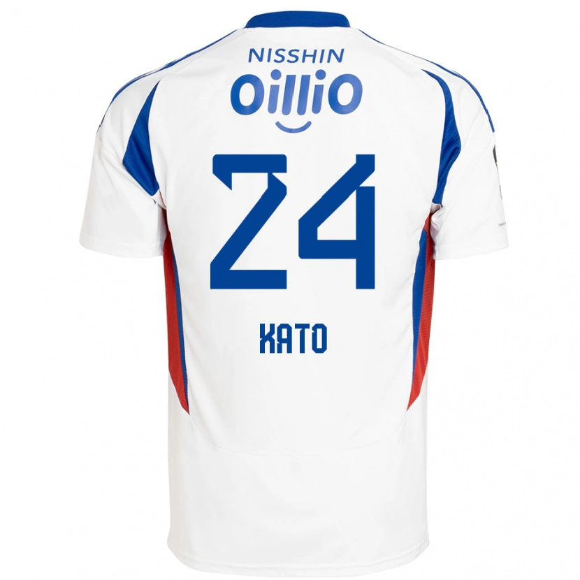 Danxenレディース加藤聖#24ホワイト ロイヤルブルーアウェイシャツ2025/26ジャージーユニフォーム