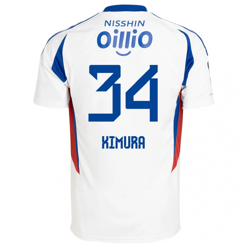 Danxenレディース木村卓斗#34ホワイト ロイヤルブルーアウェイシャツ2025/26ジャージーユニフォーム
