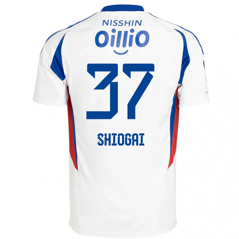 Danxenレディース塩貝健人#37ホワイト ロイヤルブルーアウェイシャツ2025/26ジャージーユニフォーム