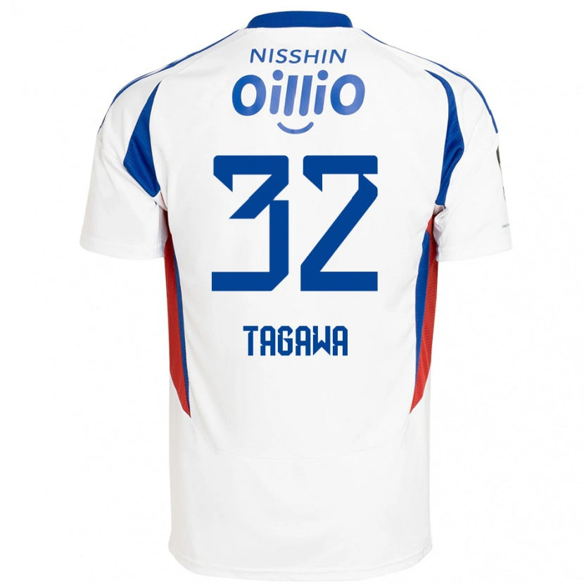Danxenレディース田川知樹#32ホワイト ロイヤルブルーアウェイシャツ2025/26ジャージーユニフォーム