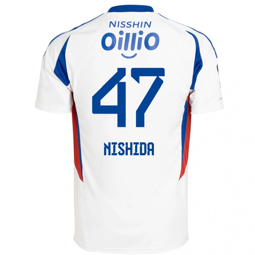 DanxenレディースYusuke Nishida#47ホワイト ロイヤルブルーアウェイシャツ2025/26ジャージーユニフォーム