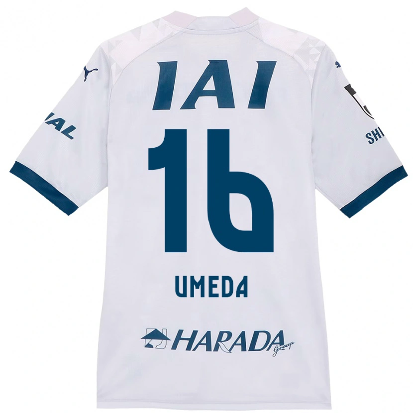 Danxenレディース梅田透吾#16ホワイト ロイヤルブルーアウェイシャツ2025/26ジャージーユニフォーム