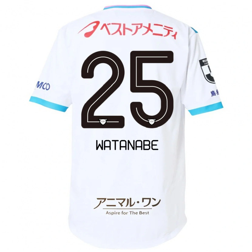 DanxenレディースRyohei Watanabe#25ホワイト ピンクアウェイシャツ2025/26ジャージーユニフォーム