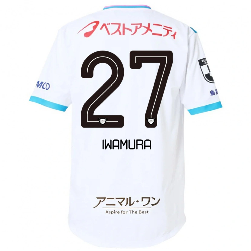 DanxenレディースJunnosuke Iwamura#27ホワイト ピンクアウェイシャツ2025/26ジャージーユニフォーム