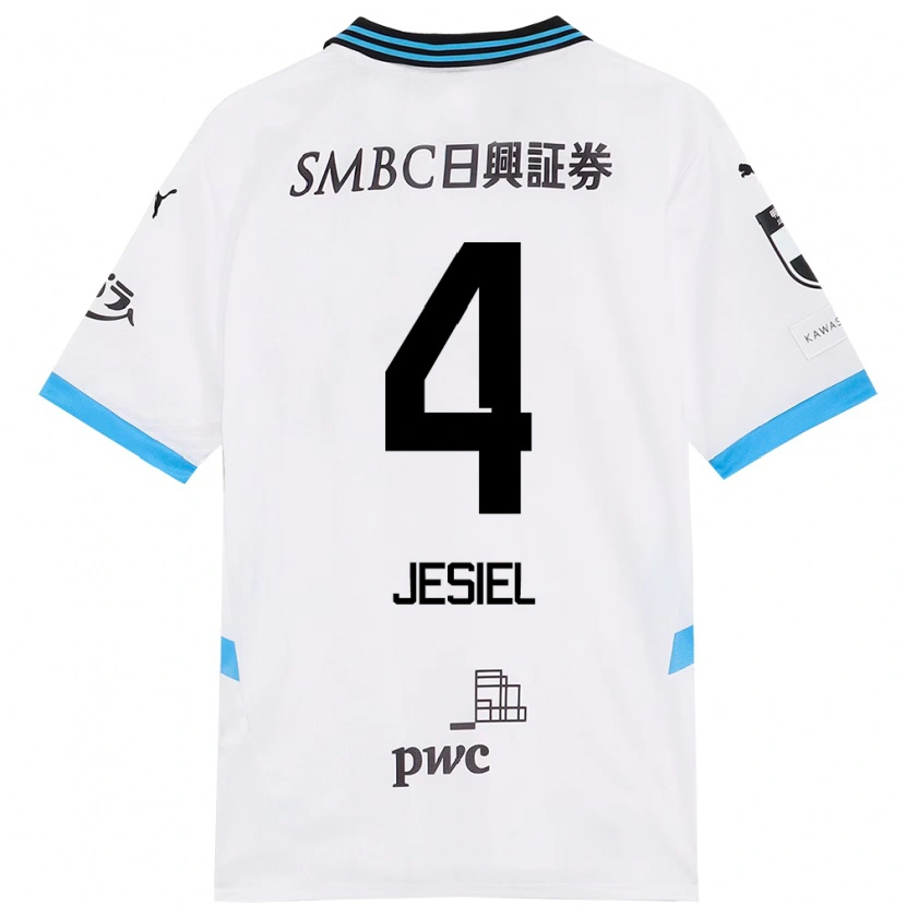 Danxenレディースジェジエウ・カルドソ・ミランダ#4ホワイト スカイブルーアウェイシャツ2025/26ジャージーユニフォーム
