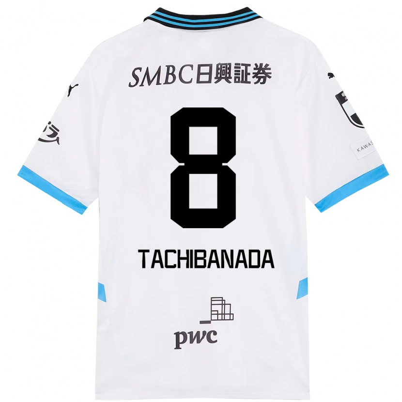 Danxenレディース橘田健人#8ホワイト スカイブルーアウェイシャツ2025/26ジャージーユニフォーム