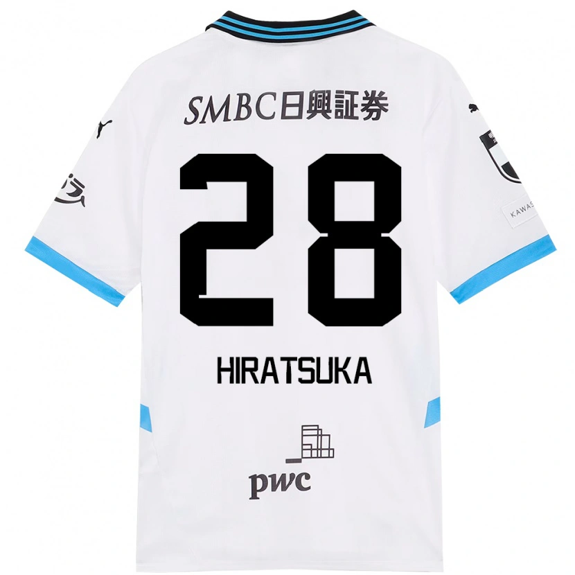 DanxenレディースHayato Hiratsuka#28ホワイト スカイブルーアウェイシャツ2025/26ジャージーユニフォーム