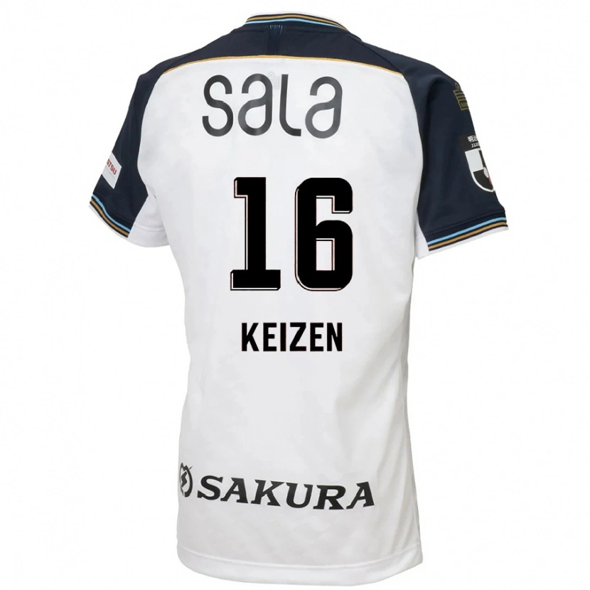 DanxenレディースKeizen Iida#16ホワイト ブラックアウェイシャツ2025/26ジャージーユニフォーム